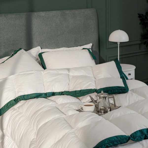 Фото - Набір ковдра євро + 2 подушки MirSon №10007 Imperial Satin Luxe зимова 200х220 Гусячий пух + 50х70 (2200010810721)